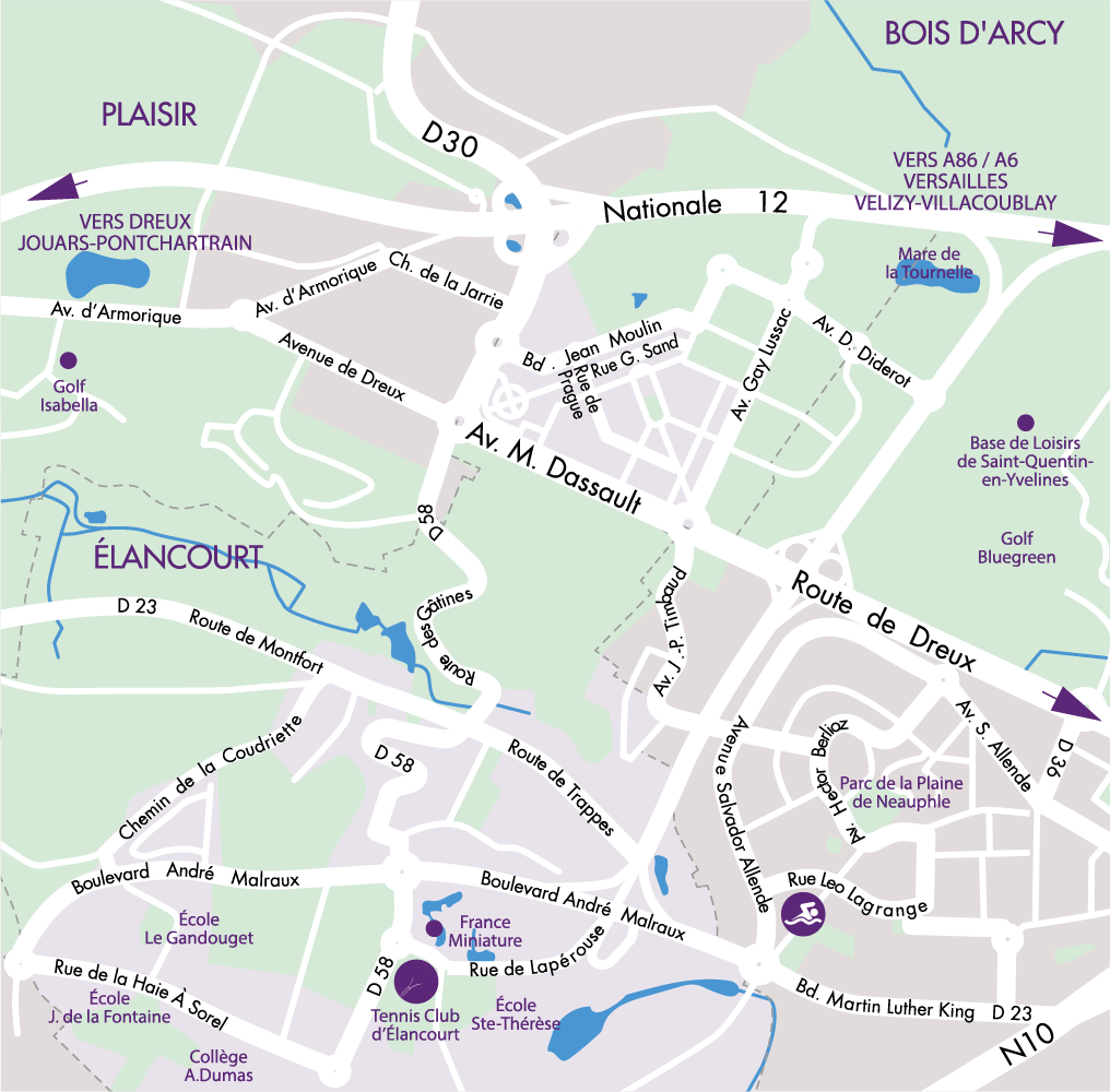 Plan localisation détaillée Élancrourt